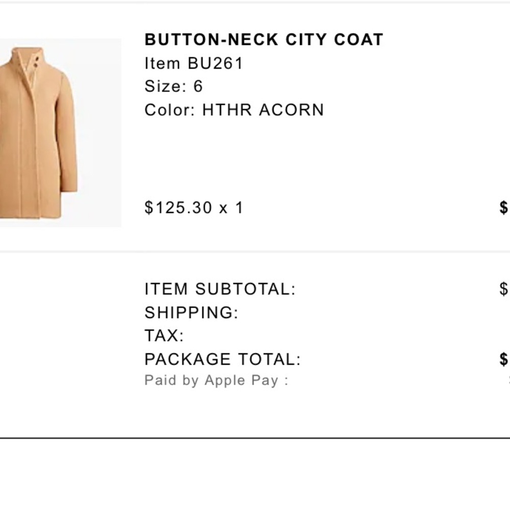Button-Neck City Coat - HTHR Acorn